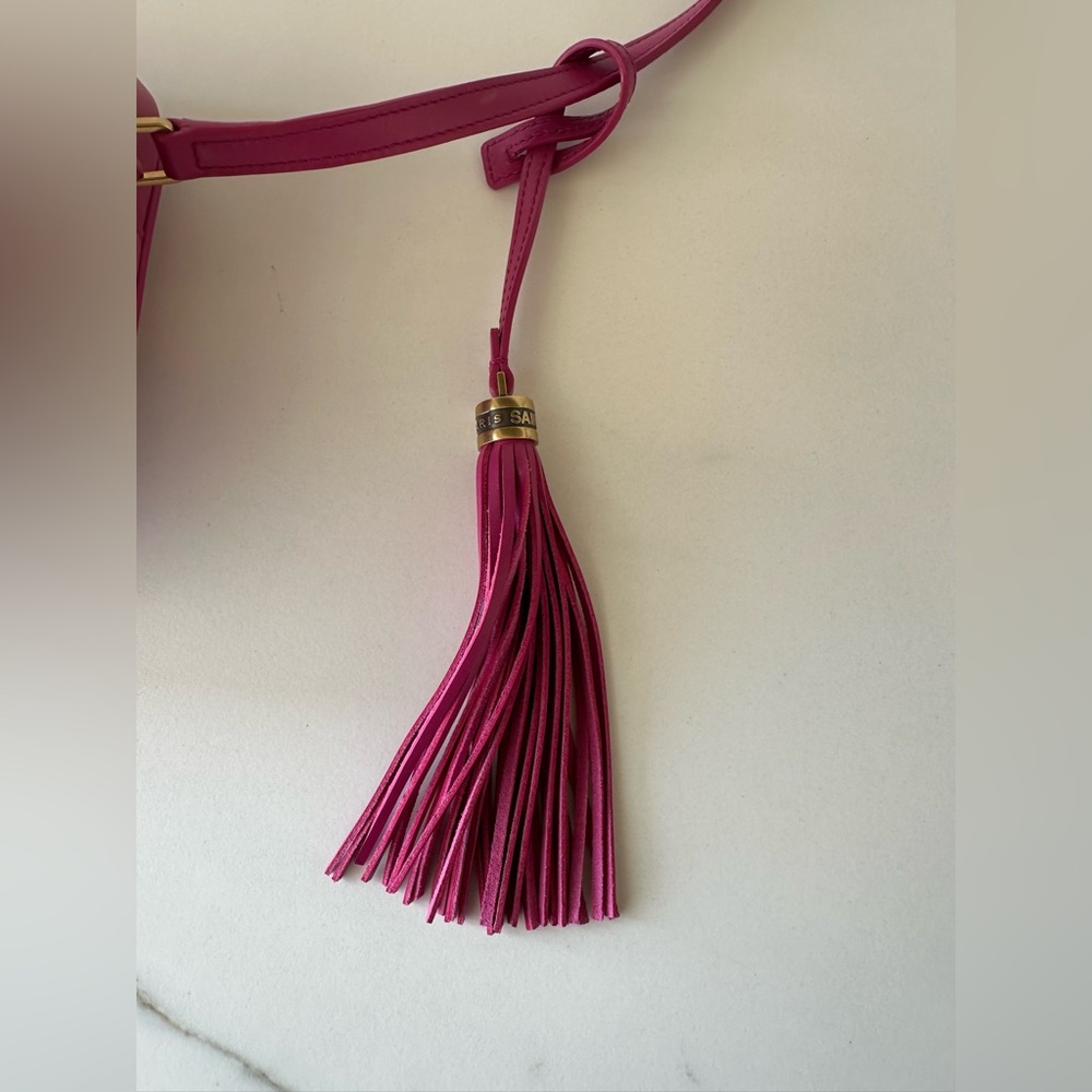 Yves Saint Laurent Lou Camera Bag in Pink Suede/Leather, EUC - Picture 10 of 15